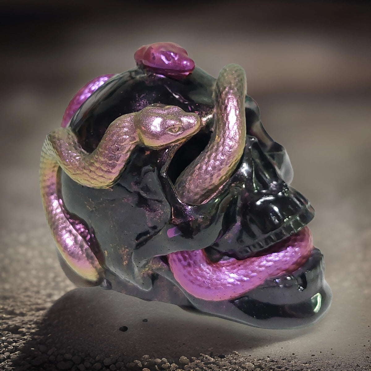 Black Snake Skull Kaylas Candles and Creations