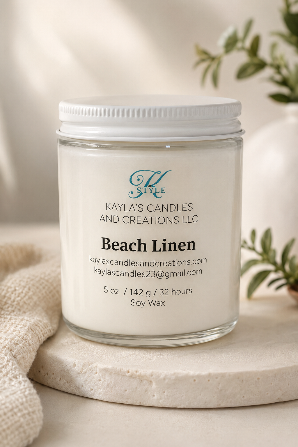 Beach Linen Soy Wax Candle