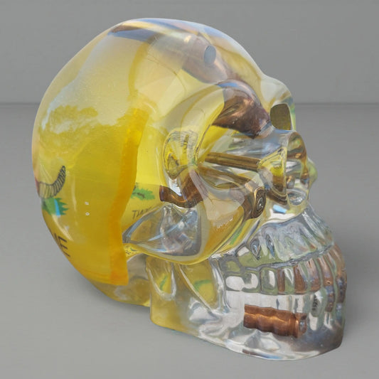 Extra Large Don't Tread On Me Flag Skull Kaylas Candles and Creations