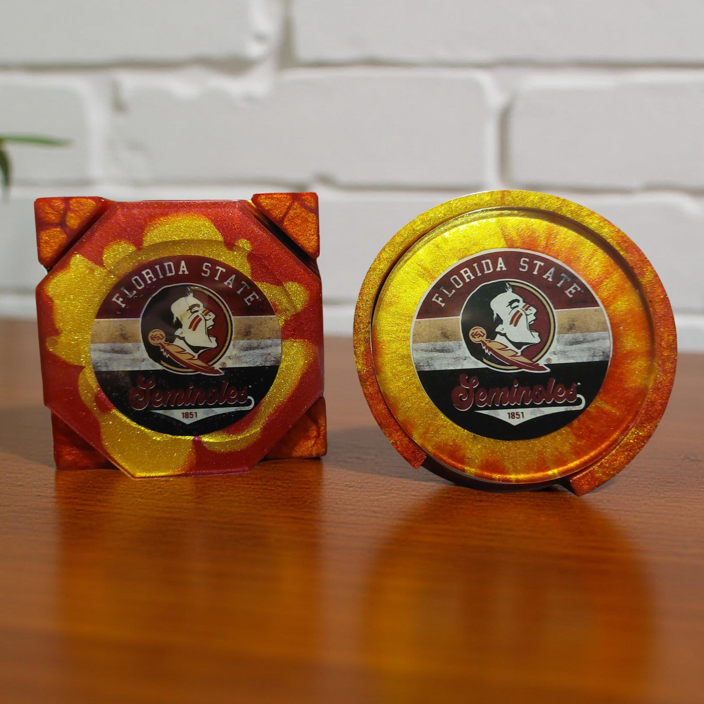 Resin Team Coaster Sets - College