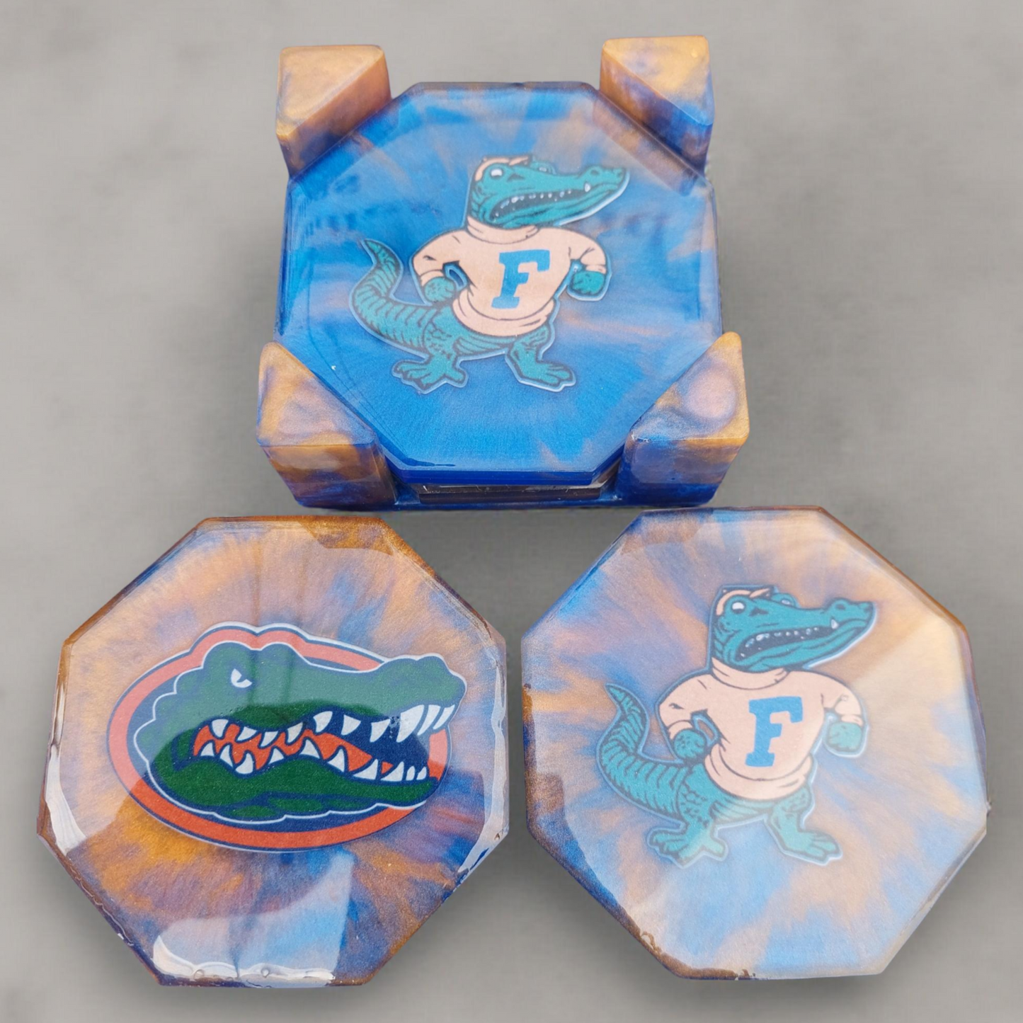 Resin Team Coaster Sets - College