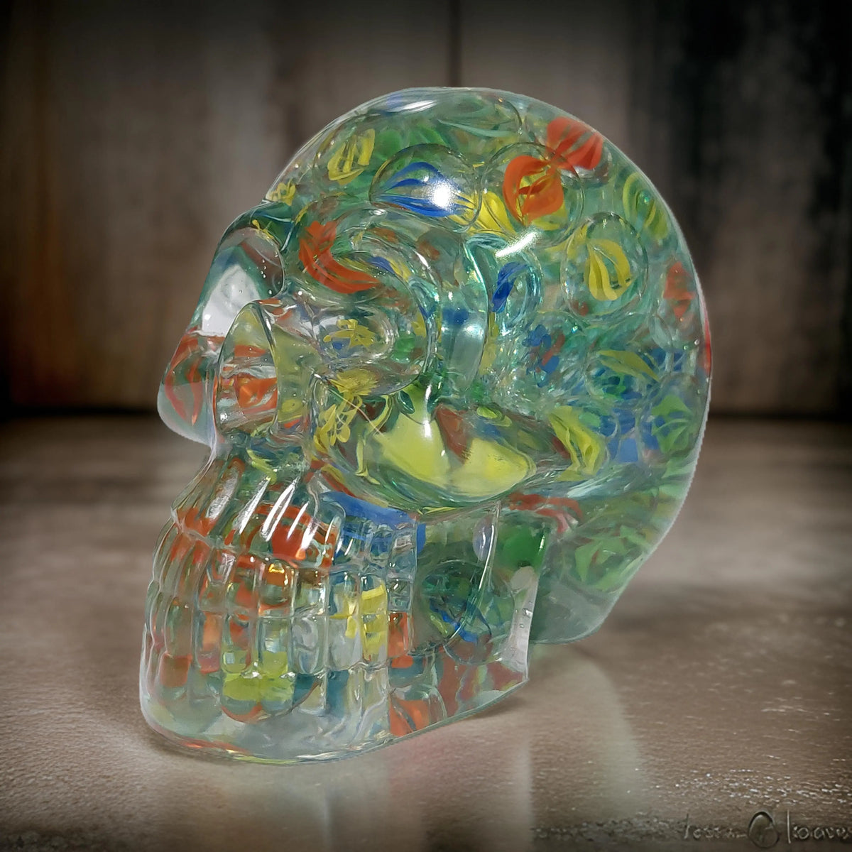 Resin Marble Skull – Decorative Kaylas Candles and Creations