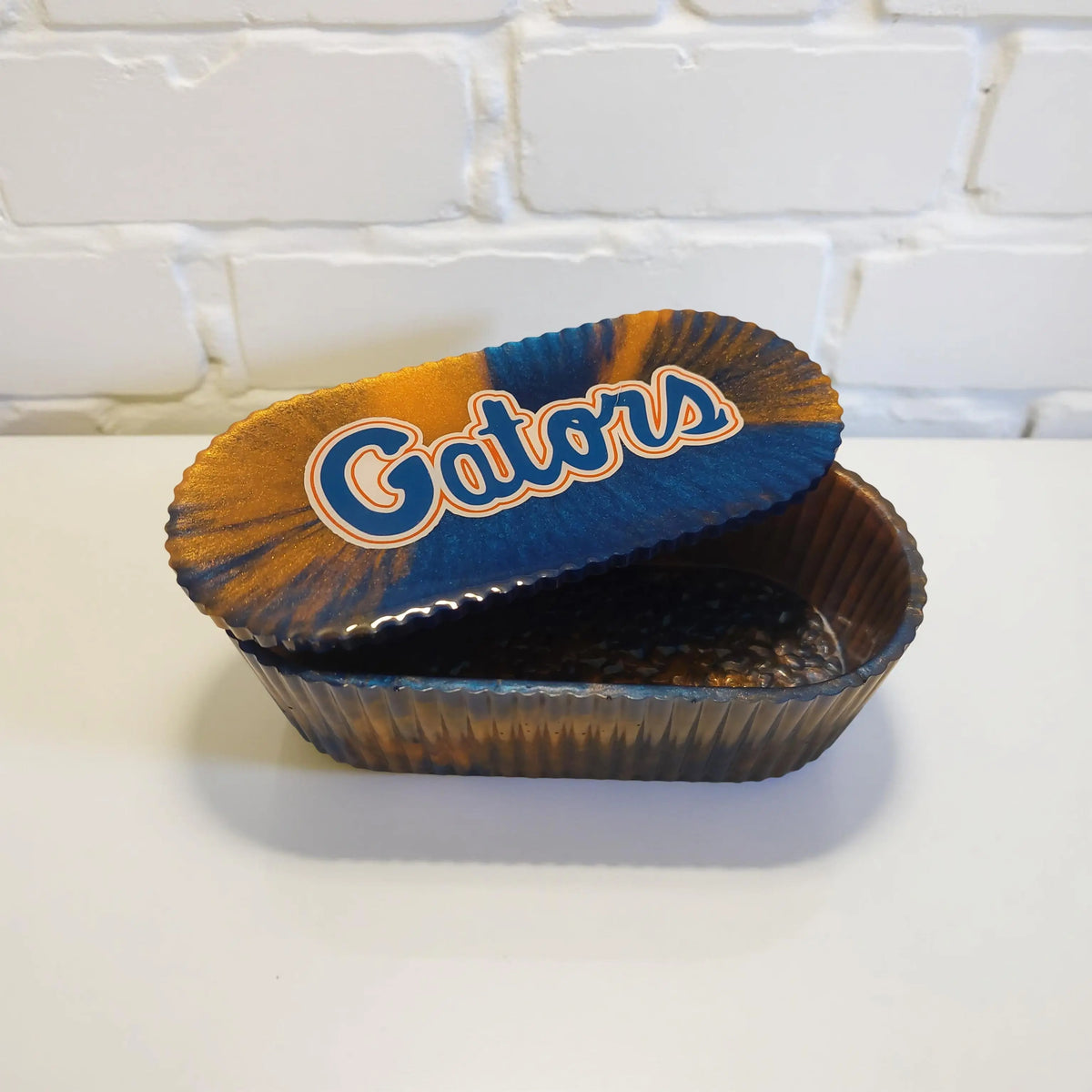 Oblong Trinket Box w/ College SEC Team Logo Kaylas Candles and Creations