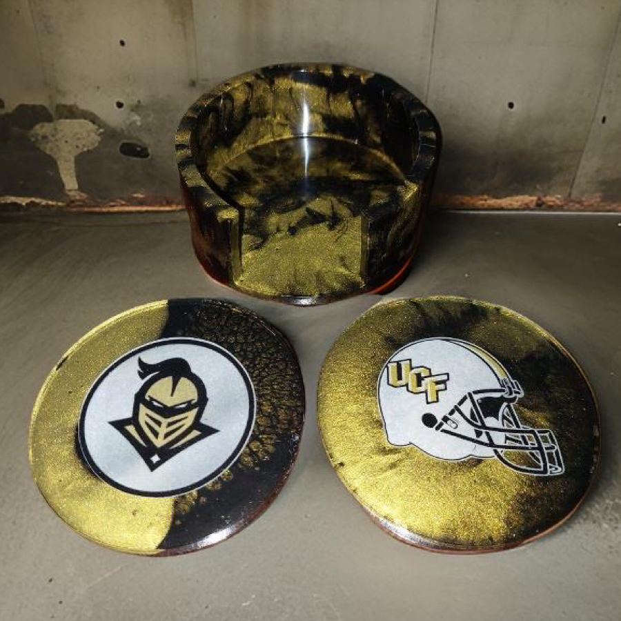 Resin Team Coaster Sets - College
