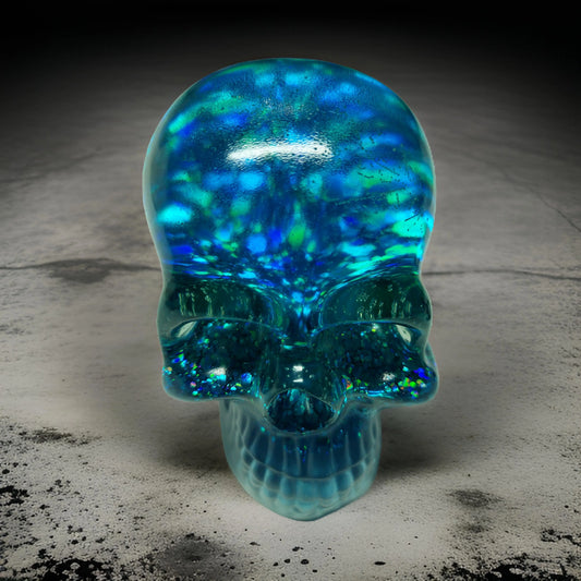 Holographic Resin Skull Kaylas Candles and Creations