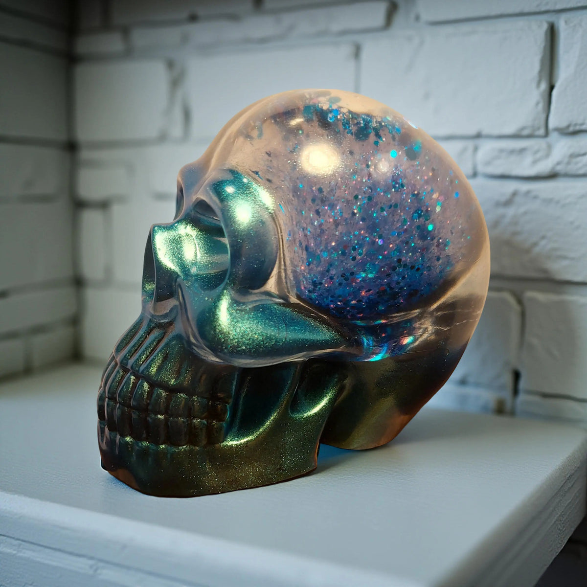 Snow Globe Resin Skull Kaylas Candles and Creations