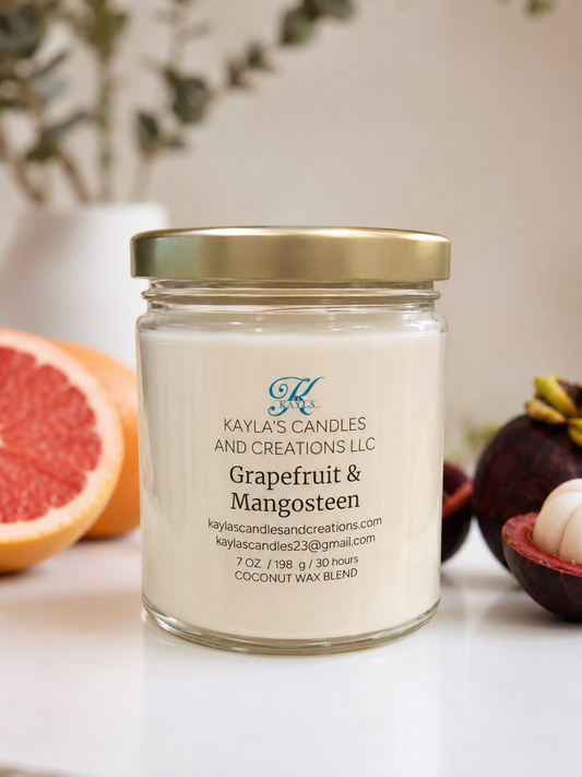 Grapefruit & Mangosteen Coconut Wax Candle | 9oz
