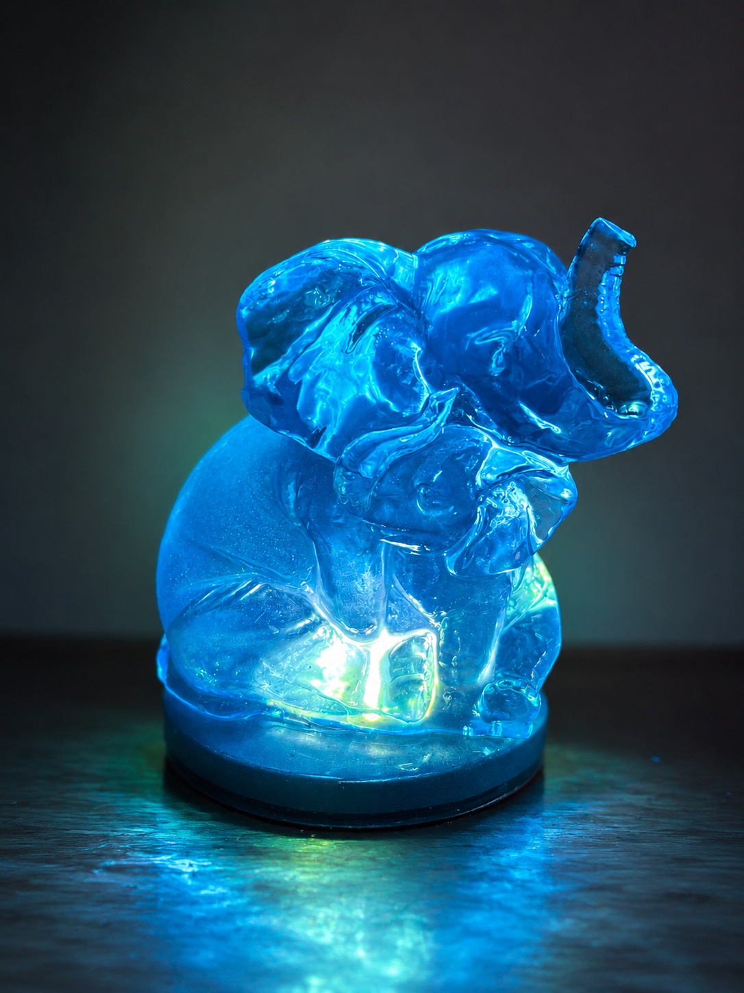 Handcrafted Resin Elephant Night Light