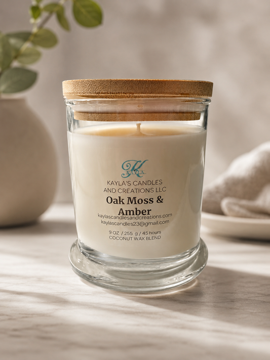 Oak Moss & Amber Coconut Wax Candle | 9oz