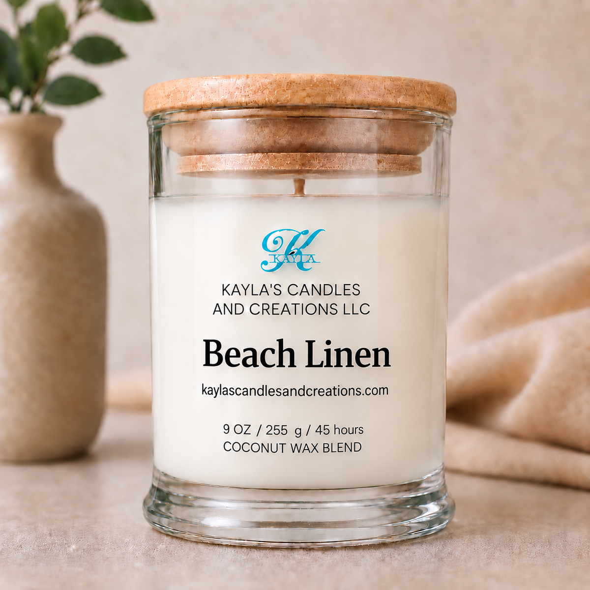 Coconut Wax Candle | Beach Linen | 9 oz