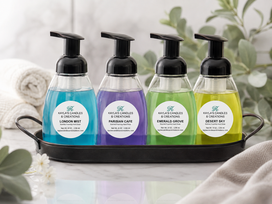 Kayla's Candles and Creations Scented Foaming Hand Soap - London Mist, Parisian Cafe, Emerald Grove, Desert Sky