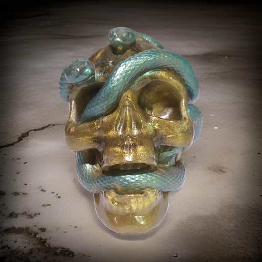 Bronze w/ Blackish Green Snake Skull