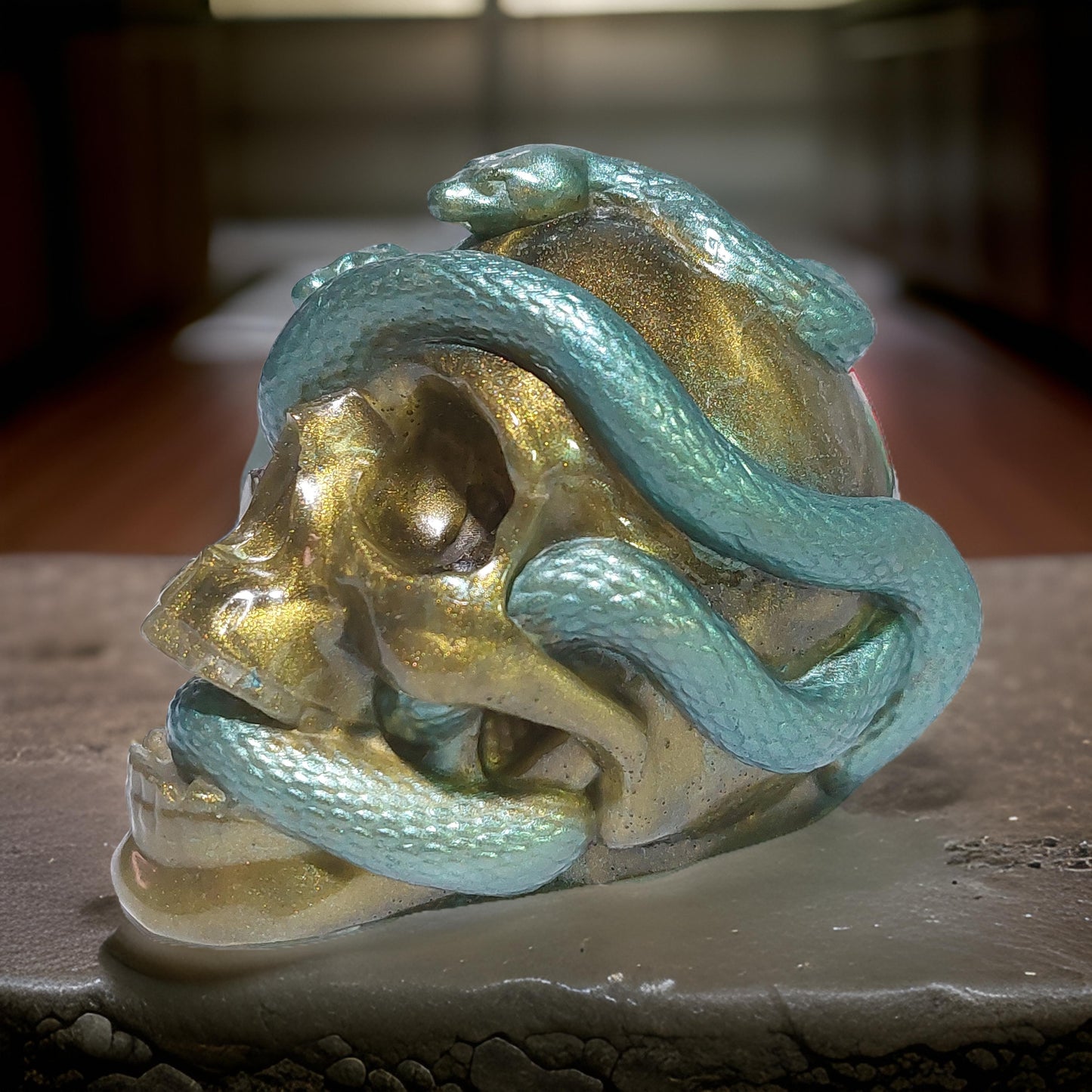 Bronze w/ Blackish Green Snake Skull