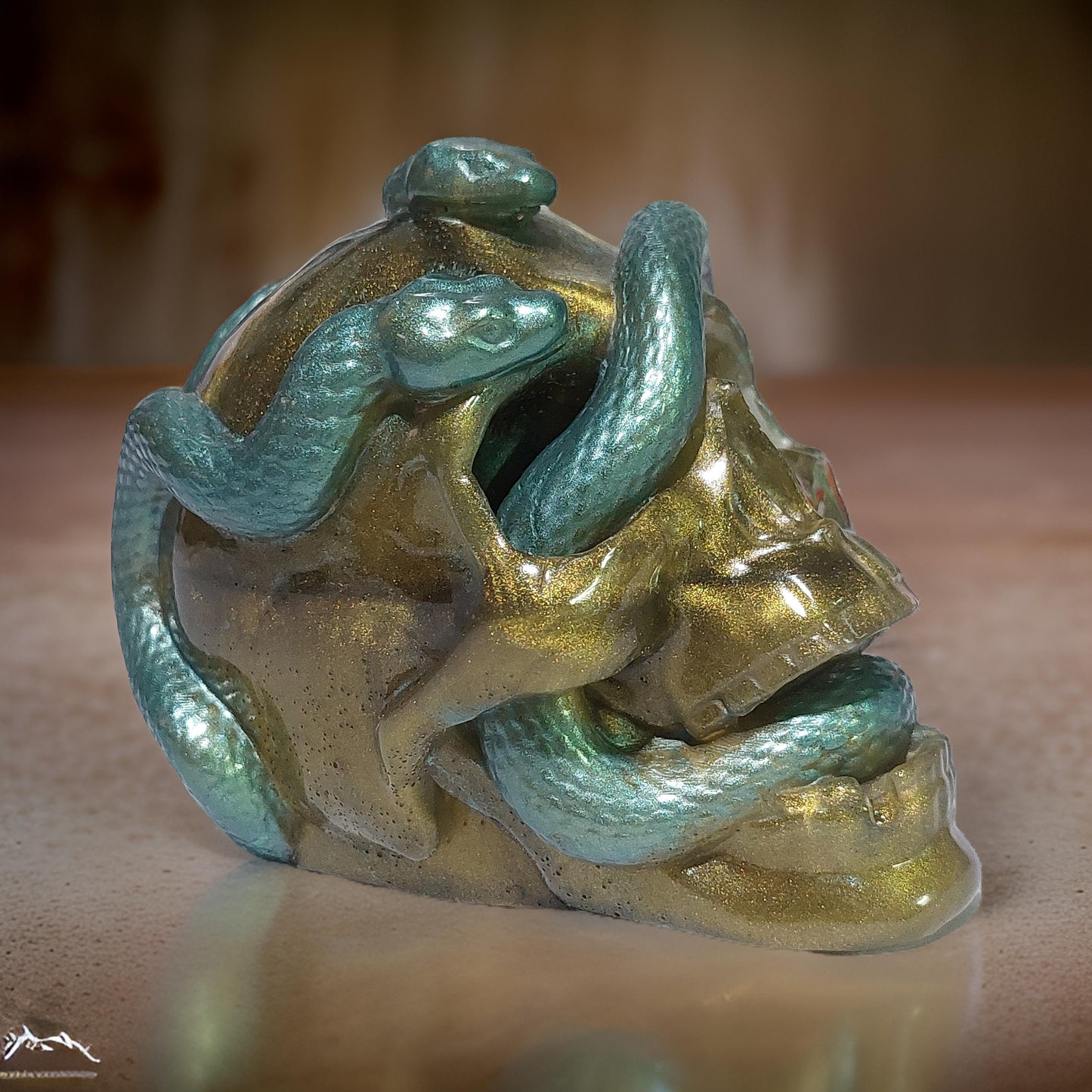 Bronze w/ Blackish Green Snake Skull