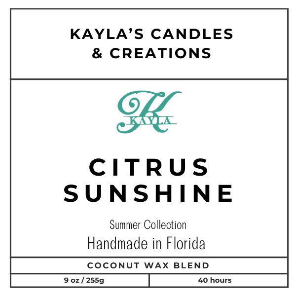 Citrus Sunshine 9oz Candle