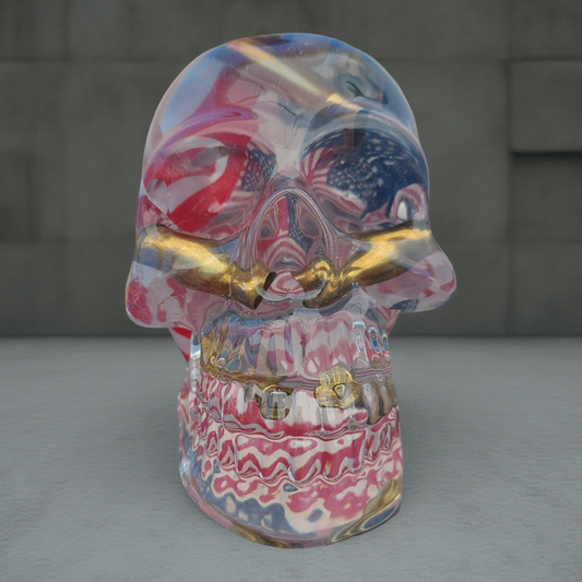 Extra Large USA Flag Skull