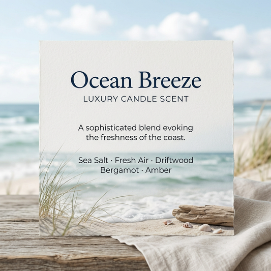 Ocean Breeze Scented Coconut Wax Candle